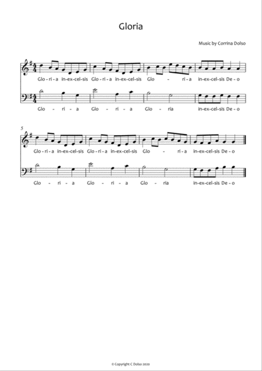 Gloria Chant Gloria Chant Choir scores gallery preview page 1