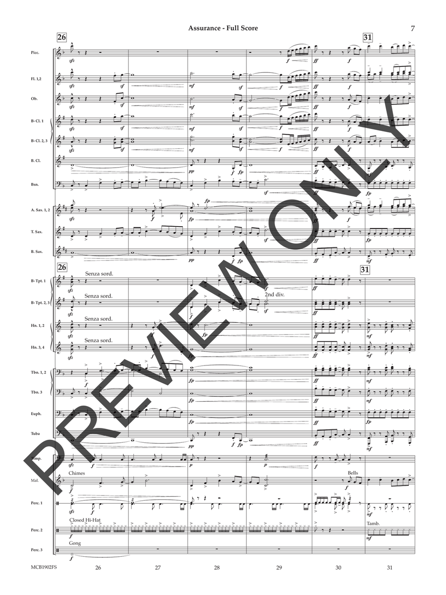 Assurance (Score) Concert Band scores gallery preview page 8