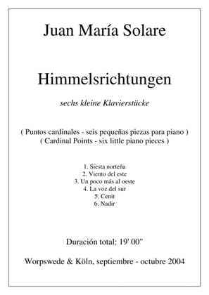 Book cover for Himmelsrichtungen [6 piano pieces]