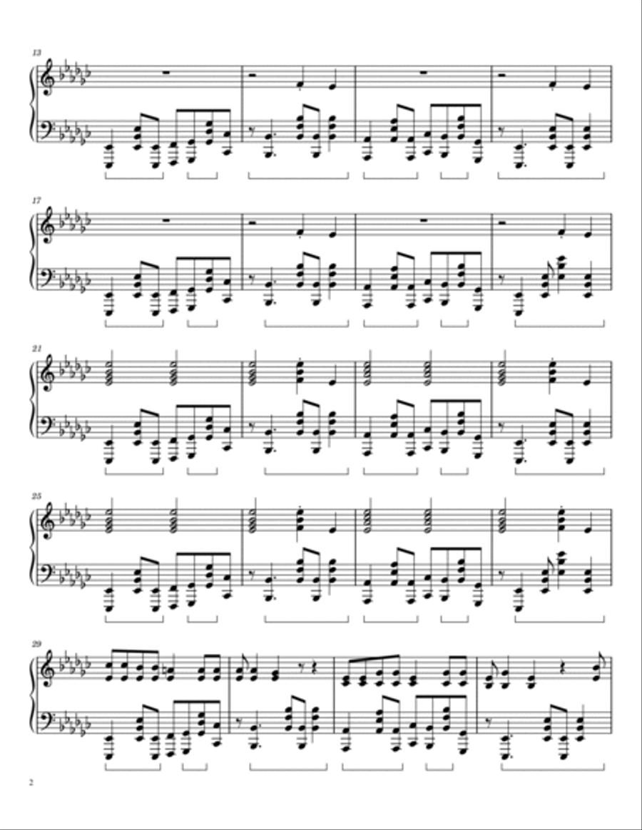 Feel Good Inc Piano Solo scores gallery preview page 2