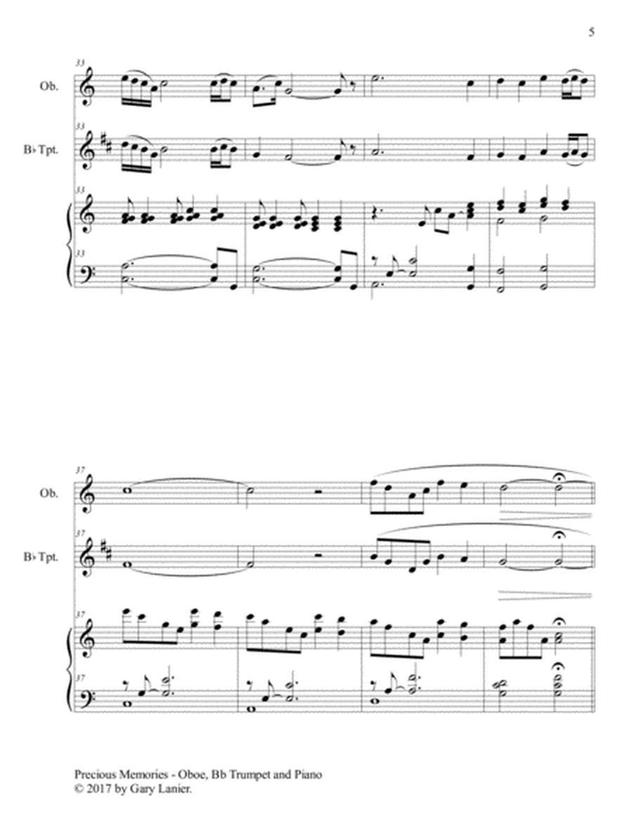 Precious Memories (Trio - Oboe, Bb Trumpet & Piano with Score/Part) image number null