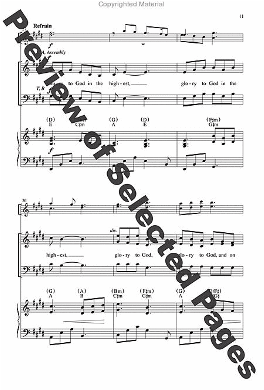 The Glendalough Mass - Choral / Accompaniment Edition 3-Part scores gallery preview page 7