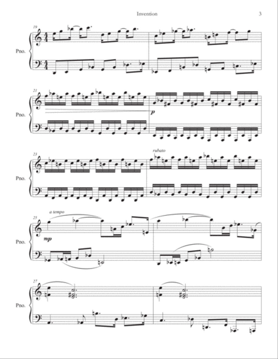 Invention Piano Solo scores gallery preview page 4
