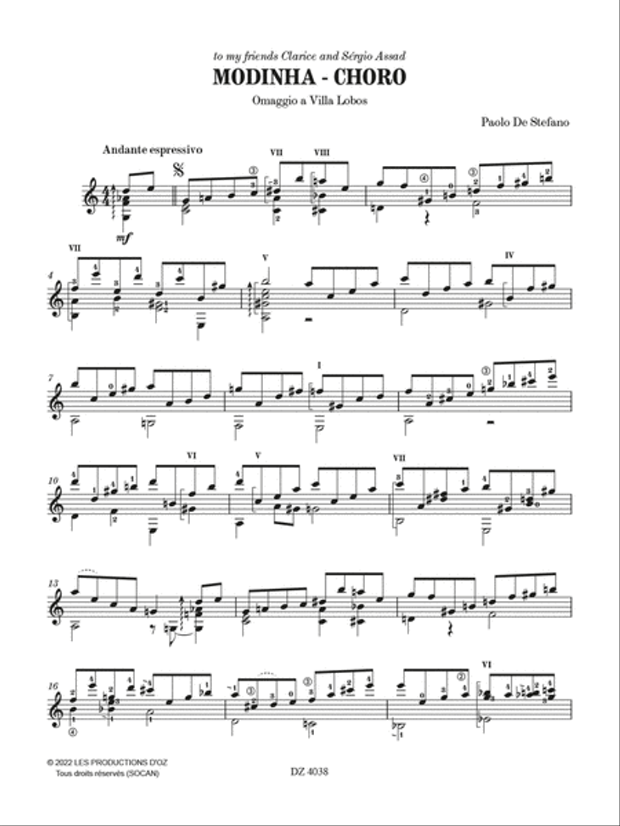 Modinha - Choro Classical Guitar scores gallery preview page 2