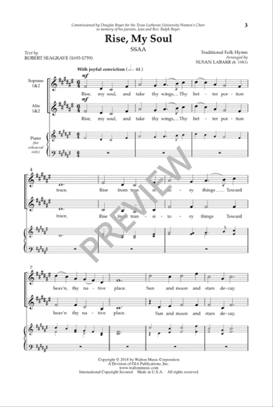 Rise, My Soul (SSAA) Rise, My Soul (SSAA) SSAA scores gallery preview page 4