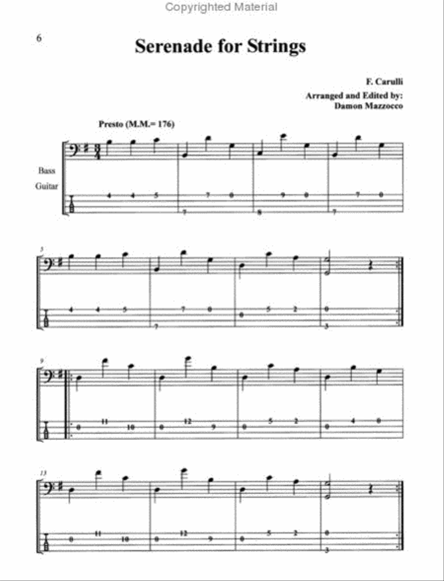 Classic Gems For Electric Bass Bass Guitar Tablature scores gallery preview page 2
