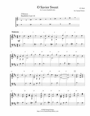 O Savior Sweet (O Jesus So Sweet) - for 2-octave handbell choir
