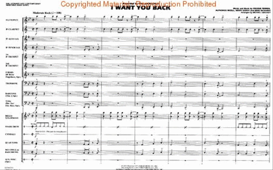 I Want You Back Marching Band scores gallery preview page 2