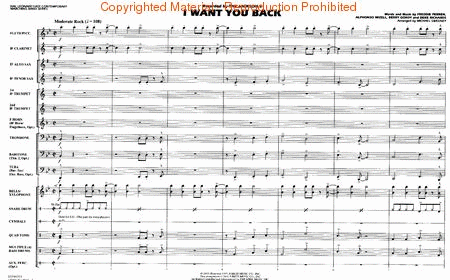 I Want You Back by The Jackson 5 Marching Band - Sheet Music