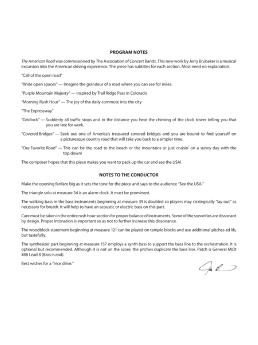 The American Road: Score Concert Band scores gallery preview page 2