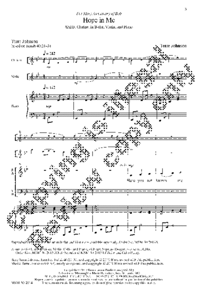 Hope in Me (Choral Score) image number null