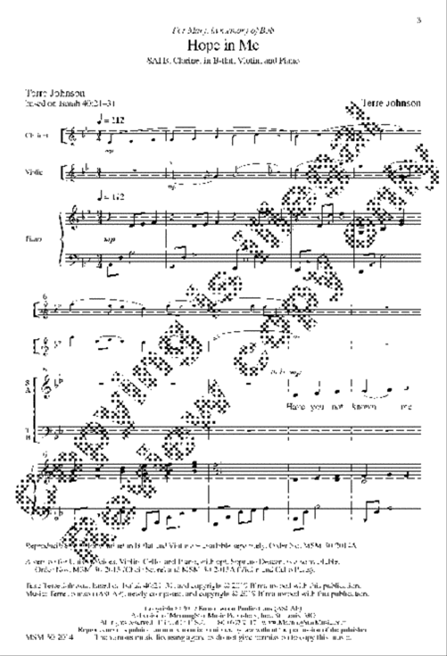 Hope in Me (Choral Score) 4-Part scores gallery preview page 2
