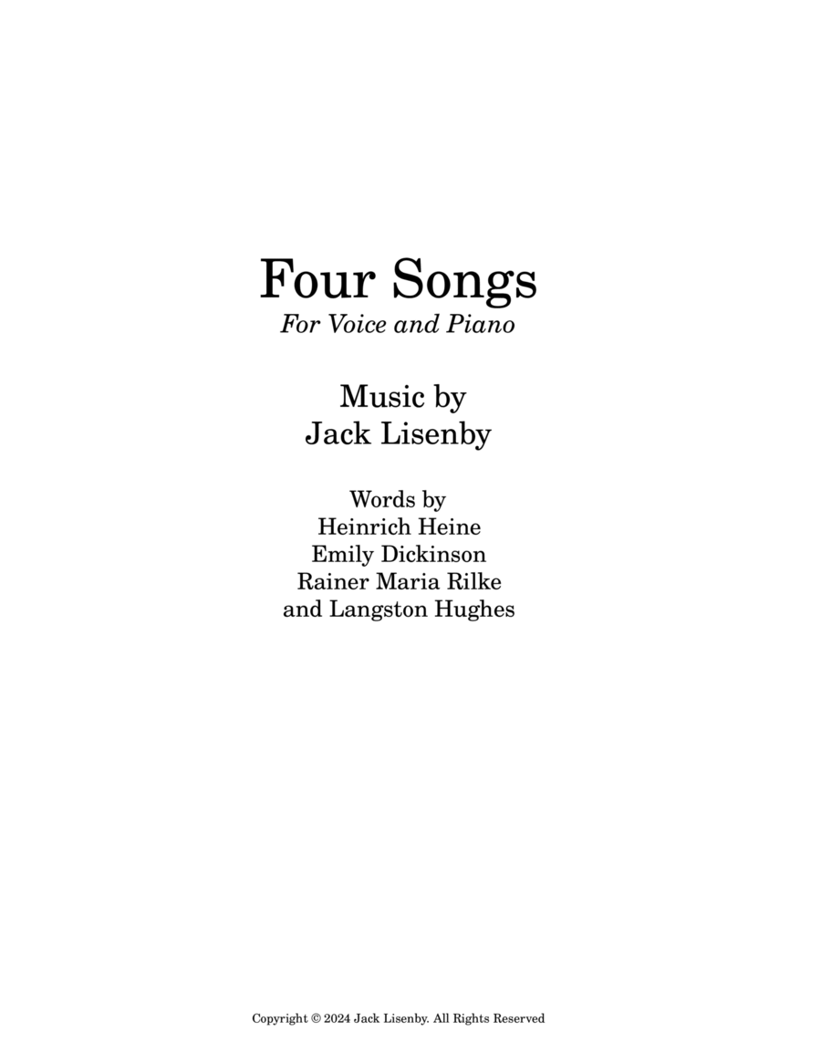 Four Songs (For Voice and Piano) image number null