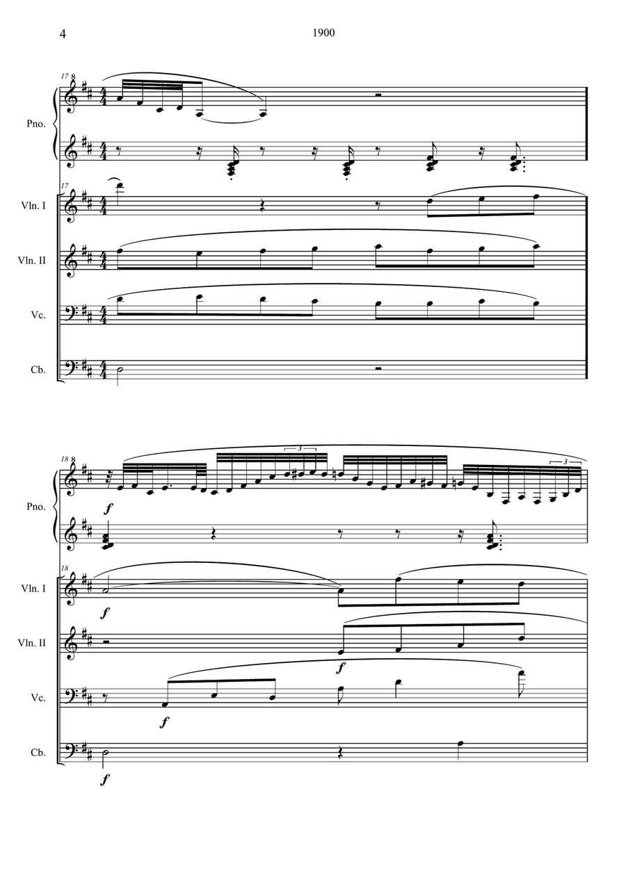 1900's Theme 1900's Theme Small Ensemble scores gallery preview page 4