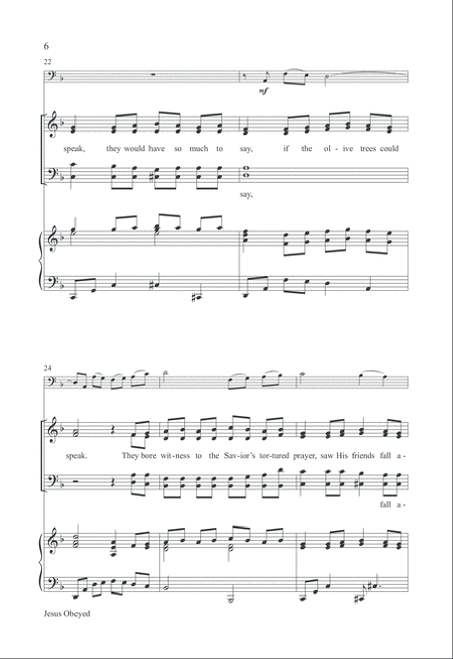 Jesus Obeyed Jesus Obeyed 4-Part scores gallery preview page 5