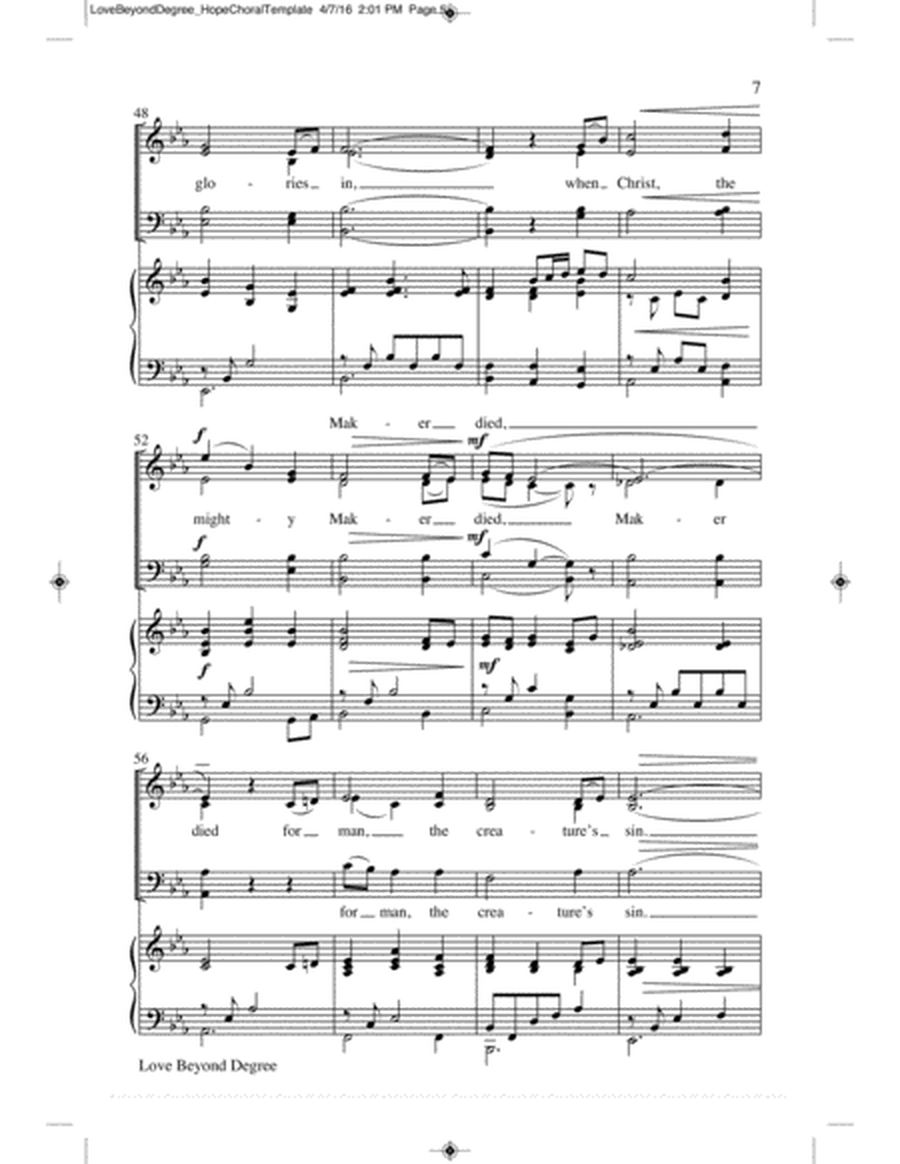 Love Beyond Degree-SATB-Digital Download image number null