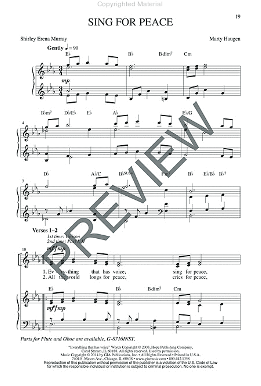 Sing for Peace - Preview edition SA scores gallery preview page 18