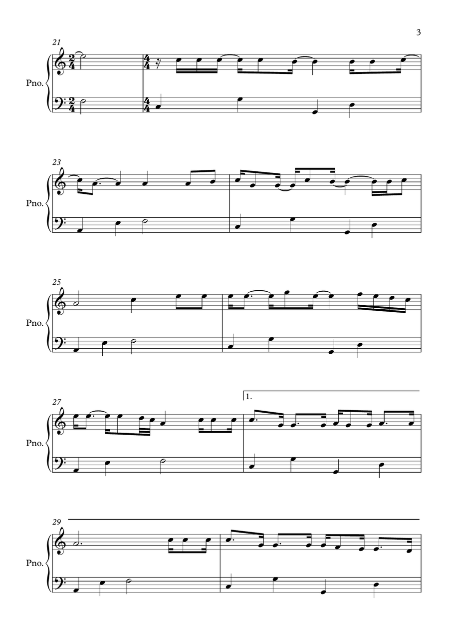 Someone Like You Easy Piano scores gallery preview page 3