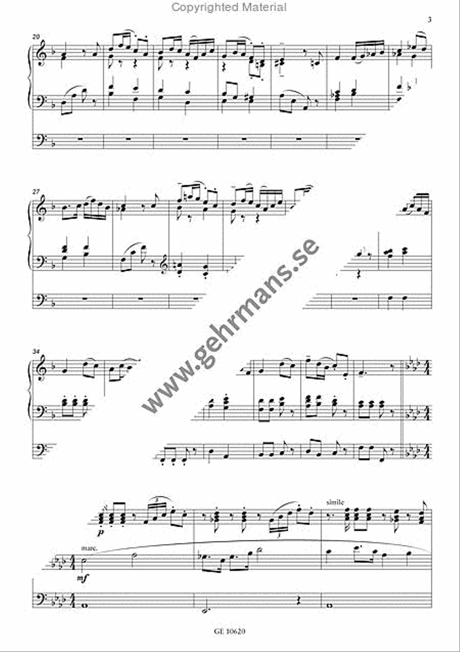 Festlig marsch i folkton Festlig marsch i folkton Organ Solo scores gallery preview page 3