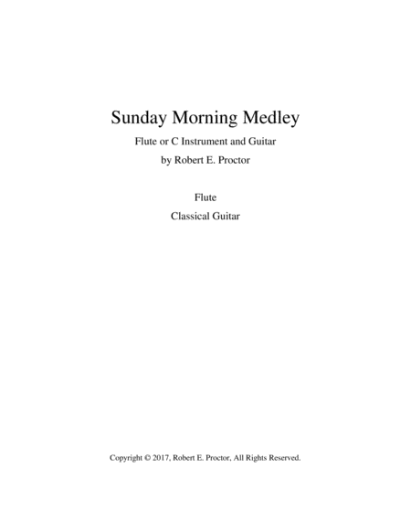Sunday Morning Medley for Flute and Guitar image number null