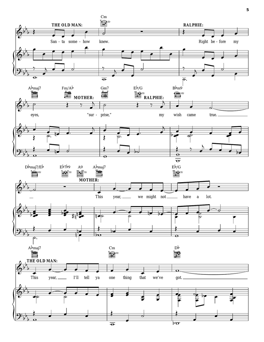 A Christmas Story A Christmas Story Piano, Vocal, Guitar scores gallery preview page 5