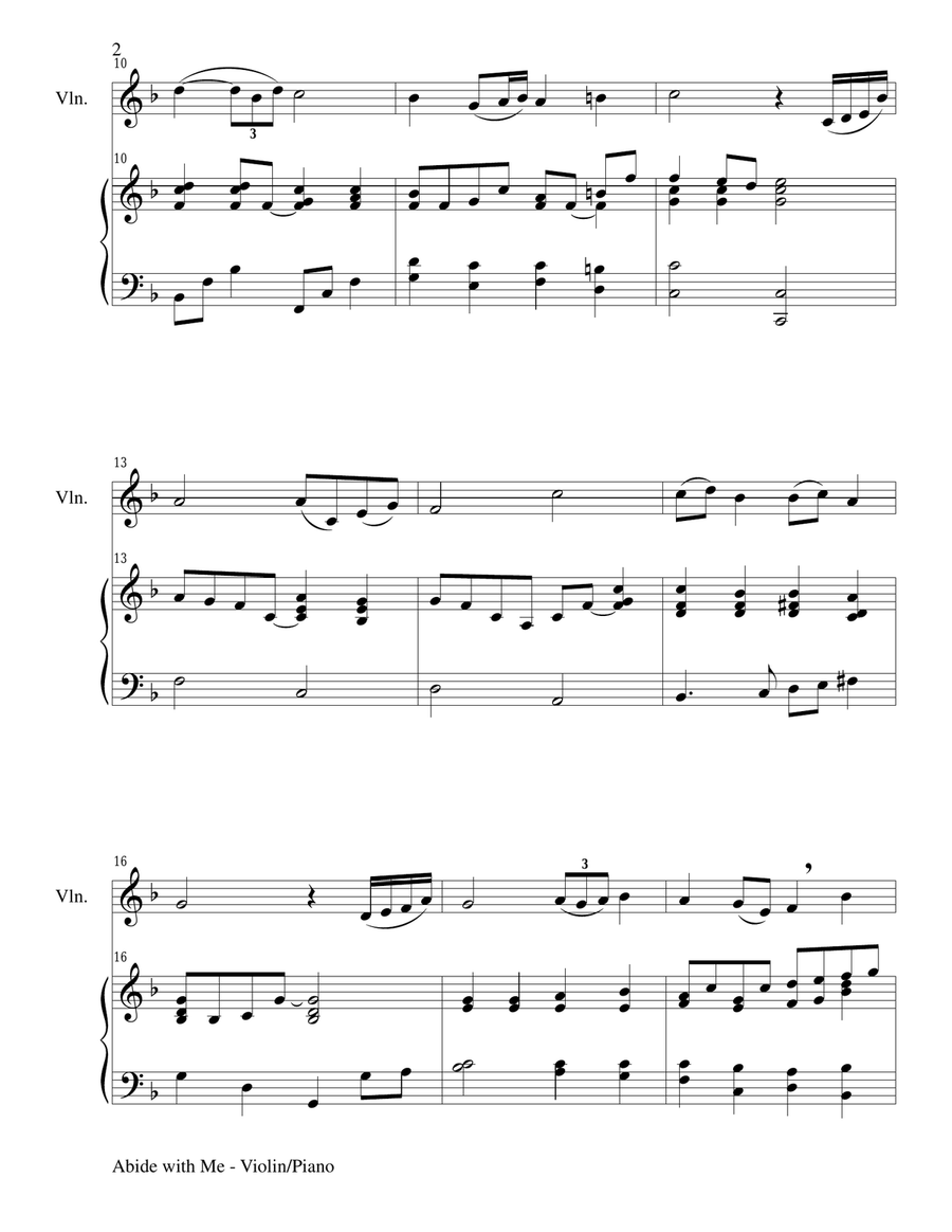 ABIDE WITH ME (Duet – Violin and Piano/Score and Parts) Violin scores gallery preview page 2