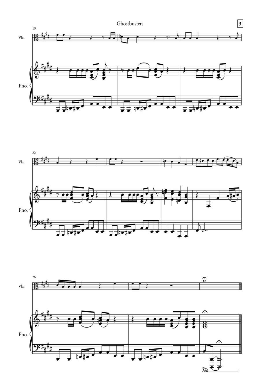 Ghostbusters Violin Solo scores gallery preview page 3