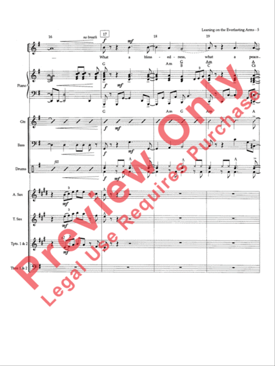 Leaning on the Everlasting Arms Choir scores gallery preview page 38