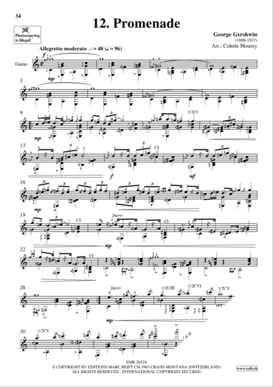 Gershwin 20 Greatest Hits Guitar scores gallery preview page 14