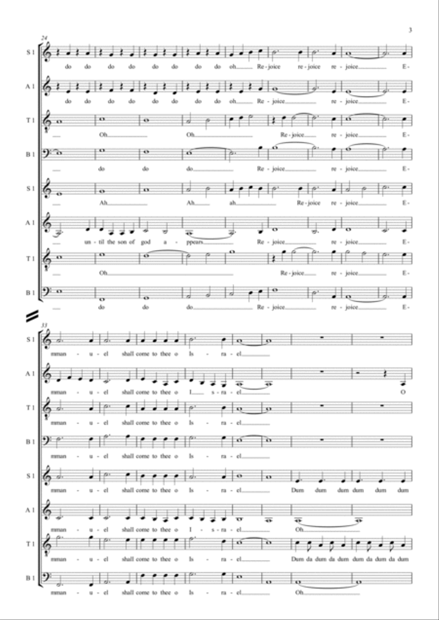 O Come, O Come, Emmanuel! 4-Part scores gallery preview page 3