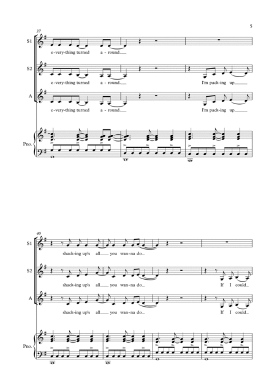 Go Your Own Way SSA scores gallery preview page 5
