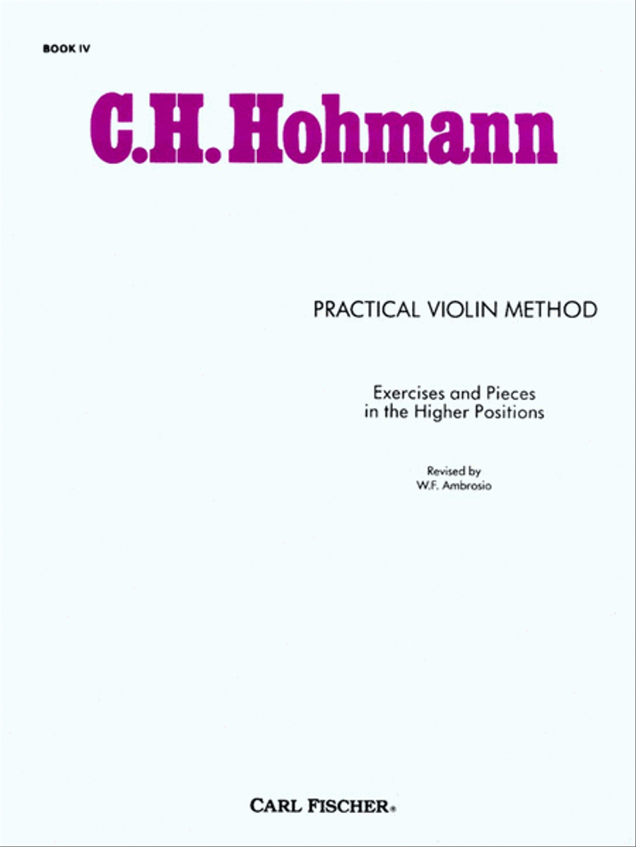 Practical Violin Method - Book IV Violin scores gallery preview page 1