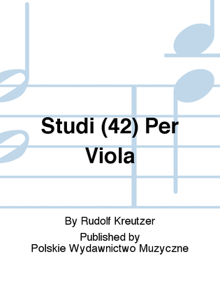 Book cover for 42 Studies for Viola