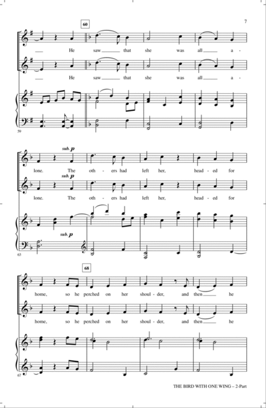 The Bird With One Wing 2-Part scores gallery preview page 5