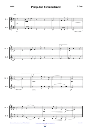 Pomp and Circumstances (easy brass duet Nb. 4 - Bb/Bb)