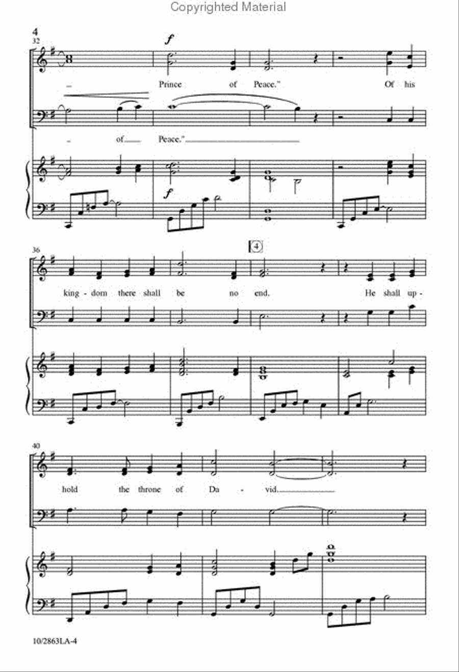 For Unto Us a Child is Born 3-Part scores gallery preview page 5