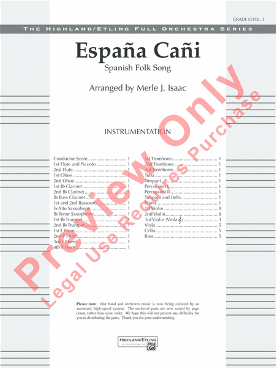España Cañi Full Orchestra scores gallery preview page 2