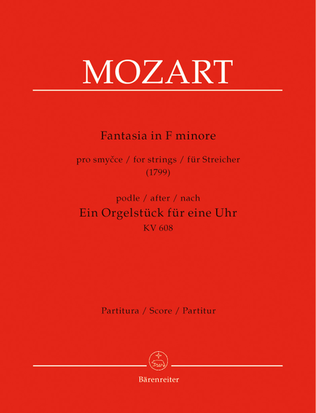 Book cover for Fantasia for Strings and Winds f minor