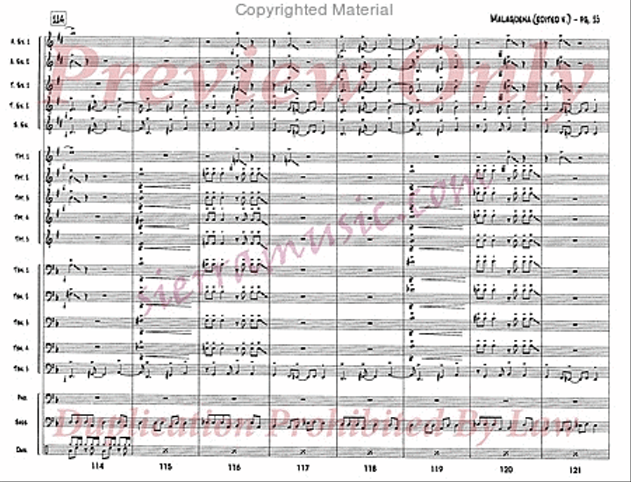 Malaguena Jazz Ensemble scores gallery preview page 16