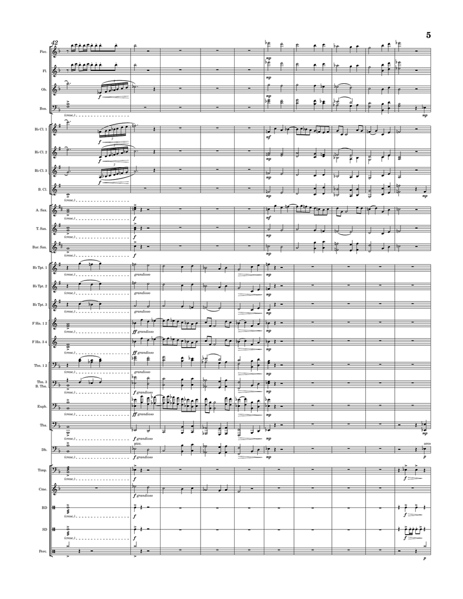 Sonata in F Major Concert Band scores gallery preview page 5