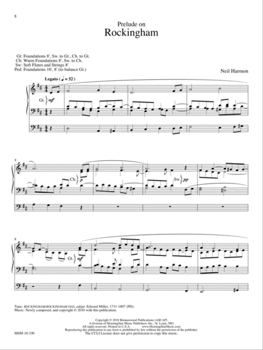 Wondrous Love: Four Lenten Preludes for Organ Organ Solo scores gallery preview page 4