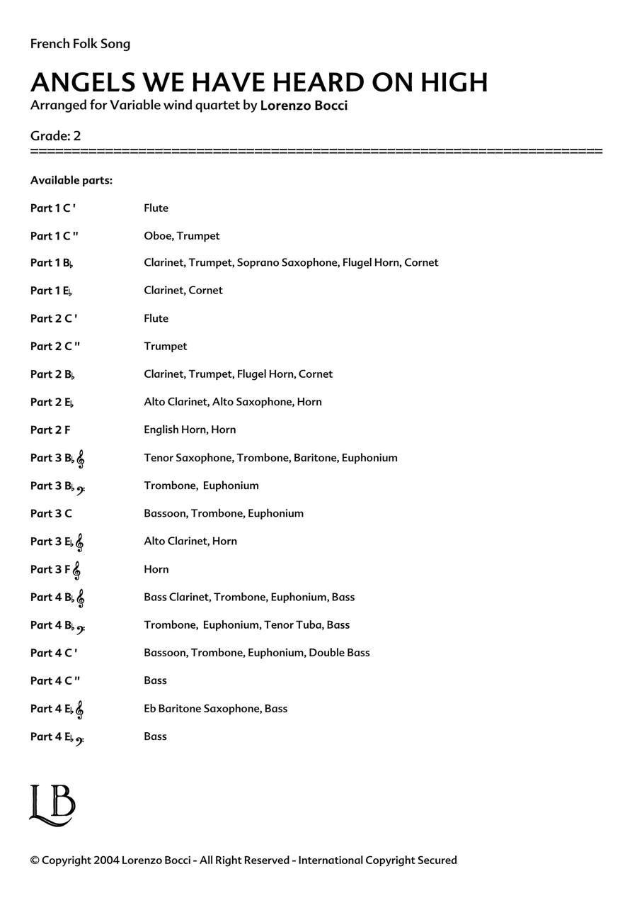 Angels We Have Heard on High Concert Band scores gallery preview page 2