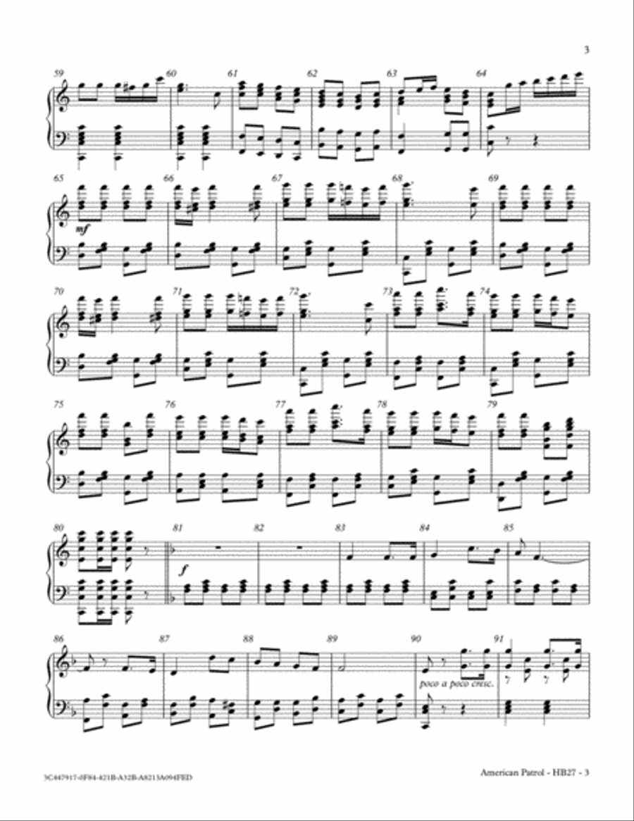 American Patrol American Patrol Handbell Choir scores gallery preview page 3