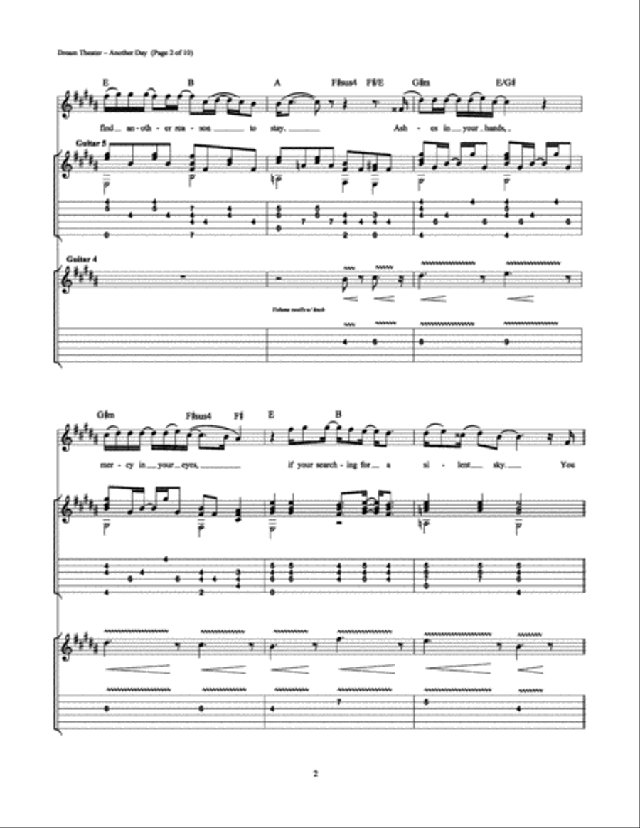 Another Day Electric Guitar scores gallery preview page 2