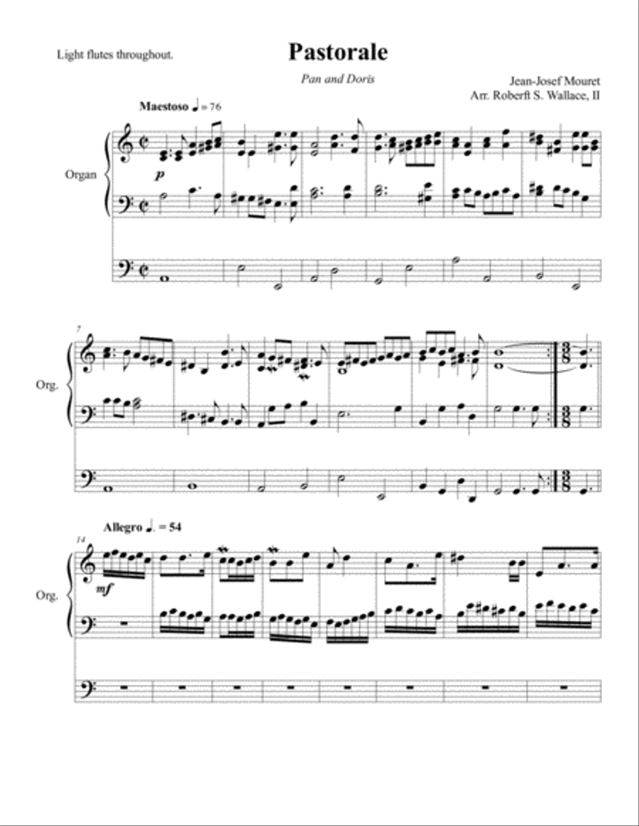 Pastorale Organ Solo scores gallery preview page 1