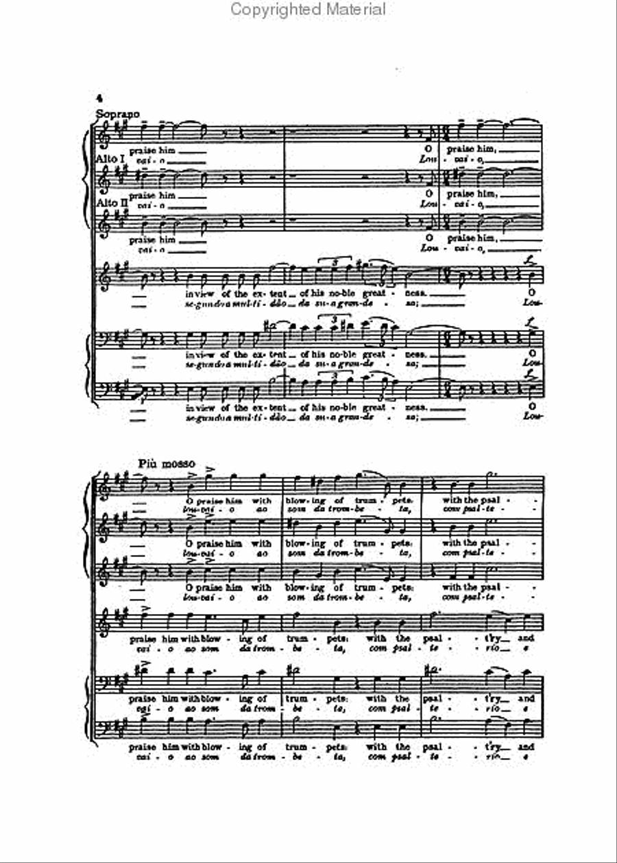 Brazilian Psalm 4-Part scores gallery preview page 3