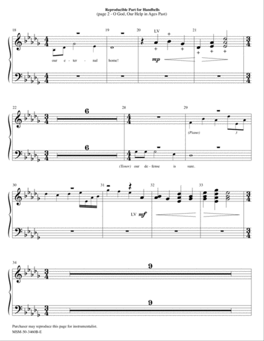 O God, Our Help in Ages Past Choir scores gallery preview page 2