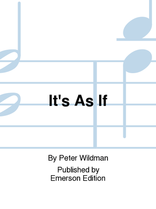 Book cover for It's As If