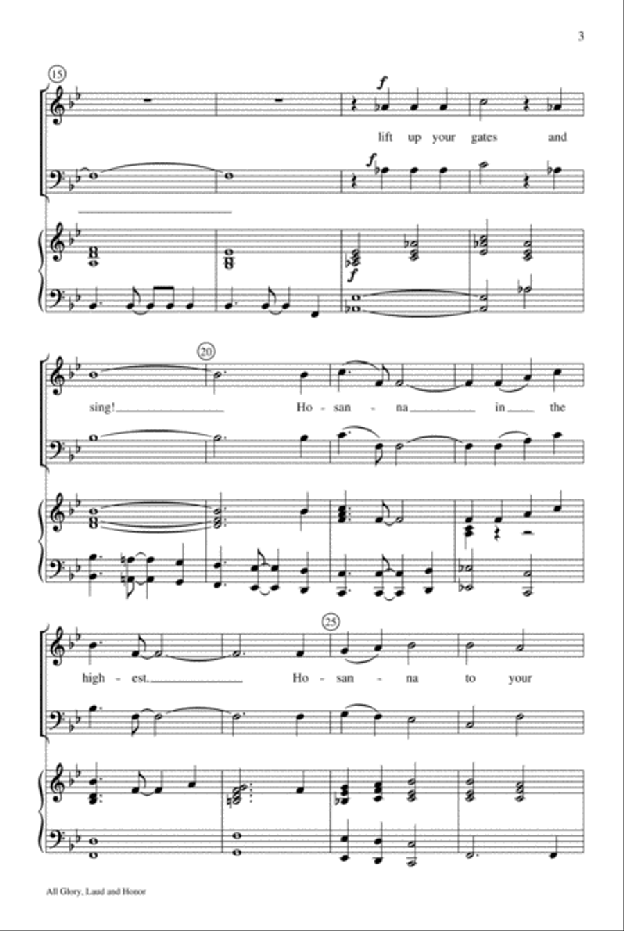 All Glory, Laud and Honor 2-Part scores gallery preview page 3