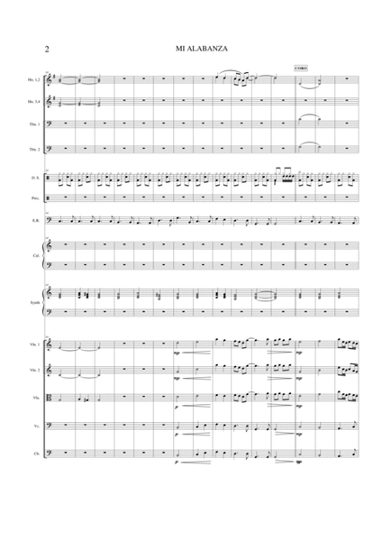 Intercant MI ALABANZA - Orchestra - SCORE image number null